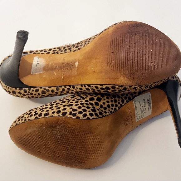 Y2K Ann Taylor Fur Cheetah Print Platform Heels Fall Chic Office Holiday Party - Picture 3 of 13